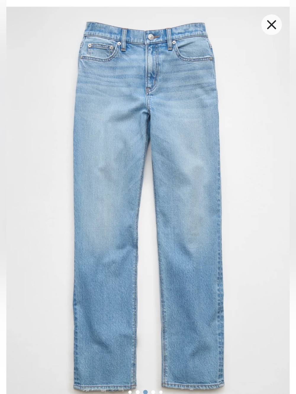 American Eagle Outfitters Light Blue Women's Straight-Leg Jeans